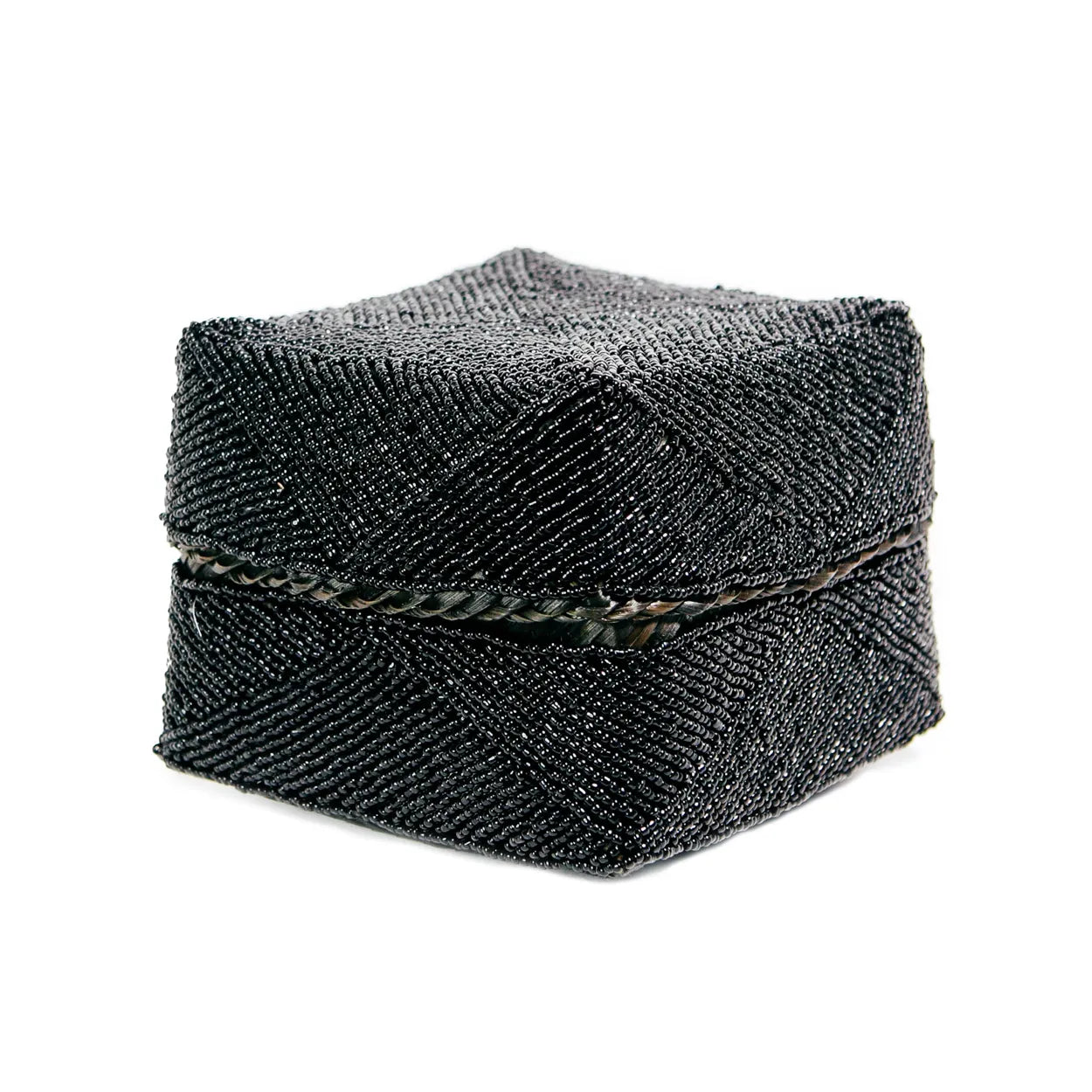 The Beaded Basket - Black - L - Remood furniture living