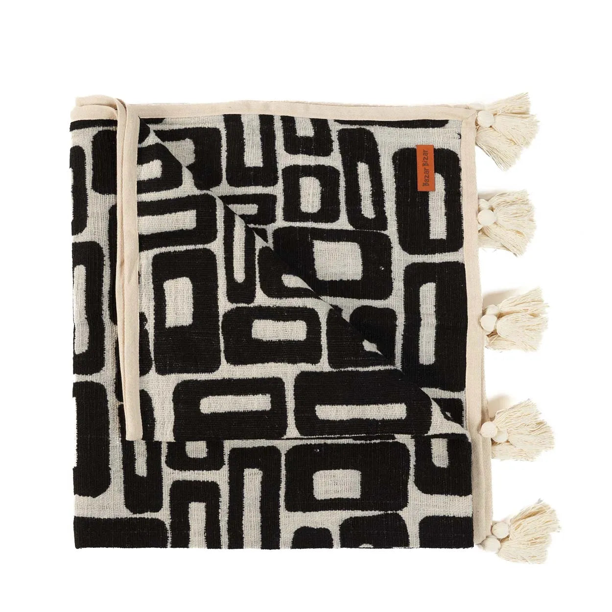 The Aztec Bed Throw - Natural Black - Remood furniture living