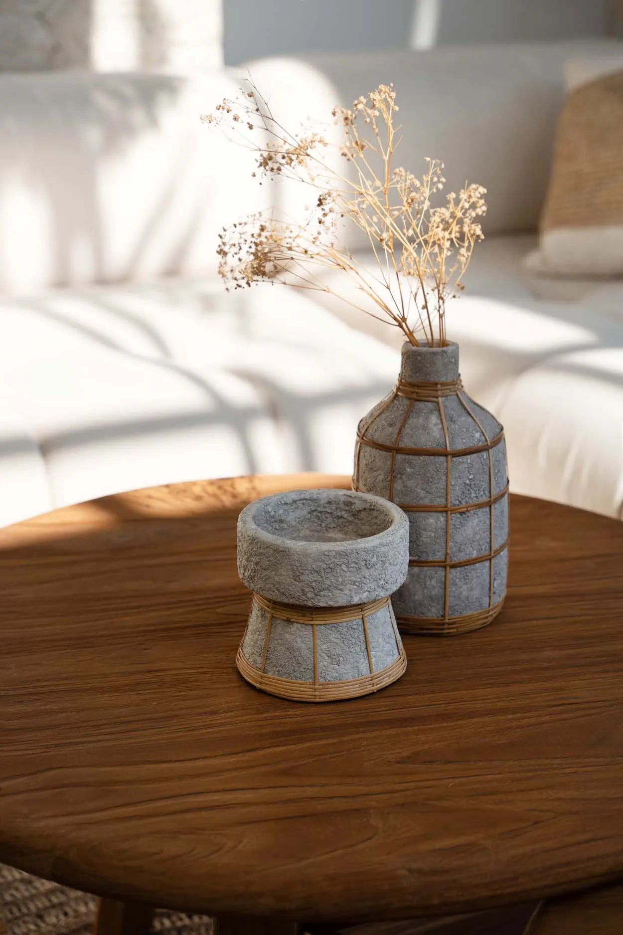 The Serene Candle Holder - Concrete Natural - S - Remood furniture living