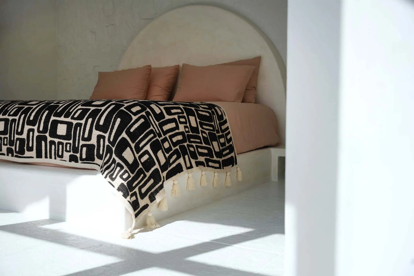 The Aztec Bed Throw - Natural Black - Remood furniture living