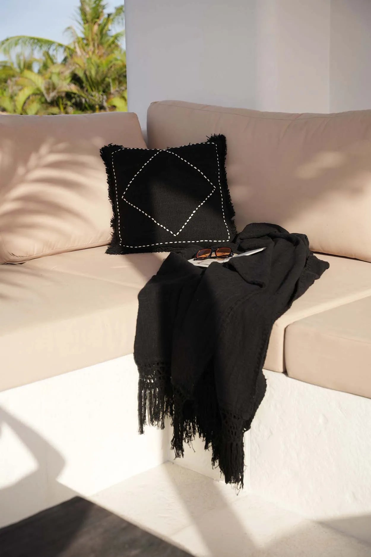 The Kasbah Cushion Cover - Black White - Remood furniture living