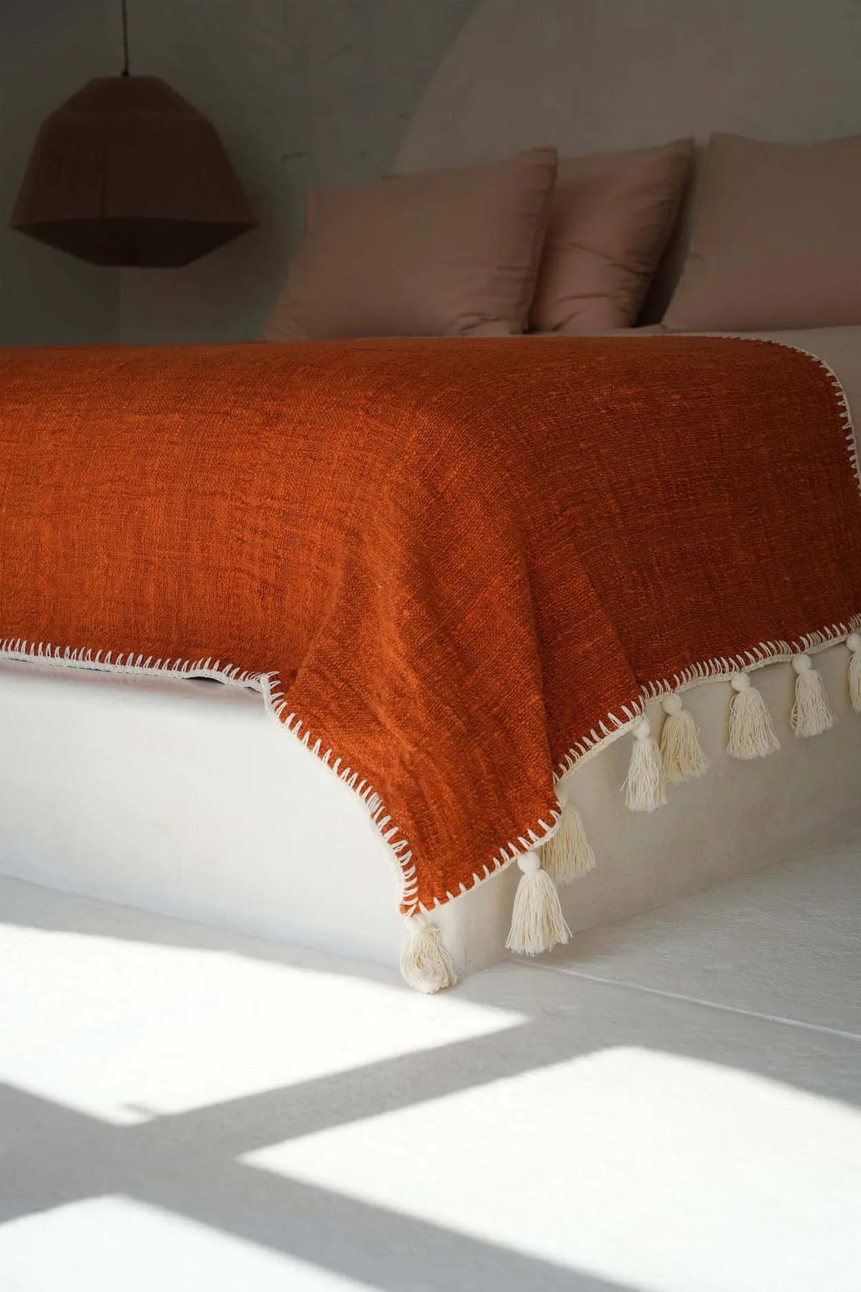 The Stitch Bed Throw - Terracotta - Remood furniture living