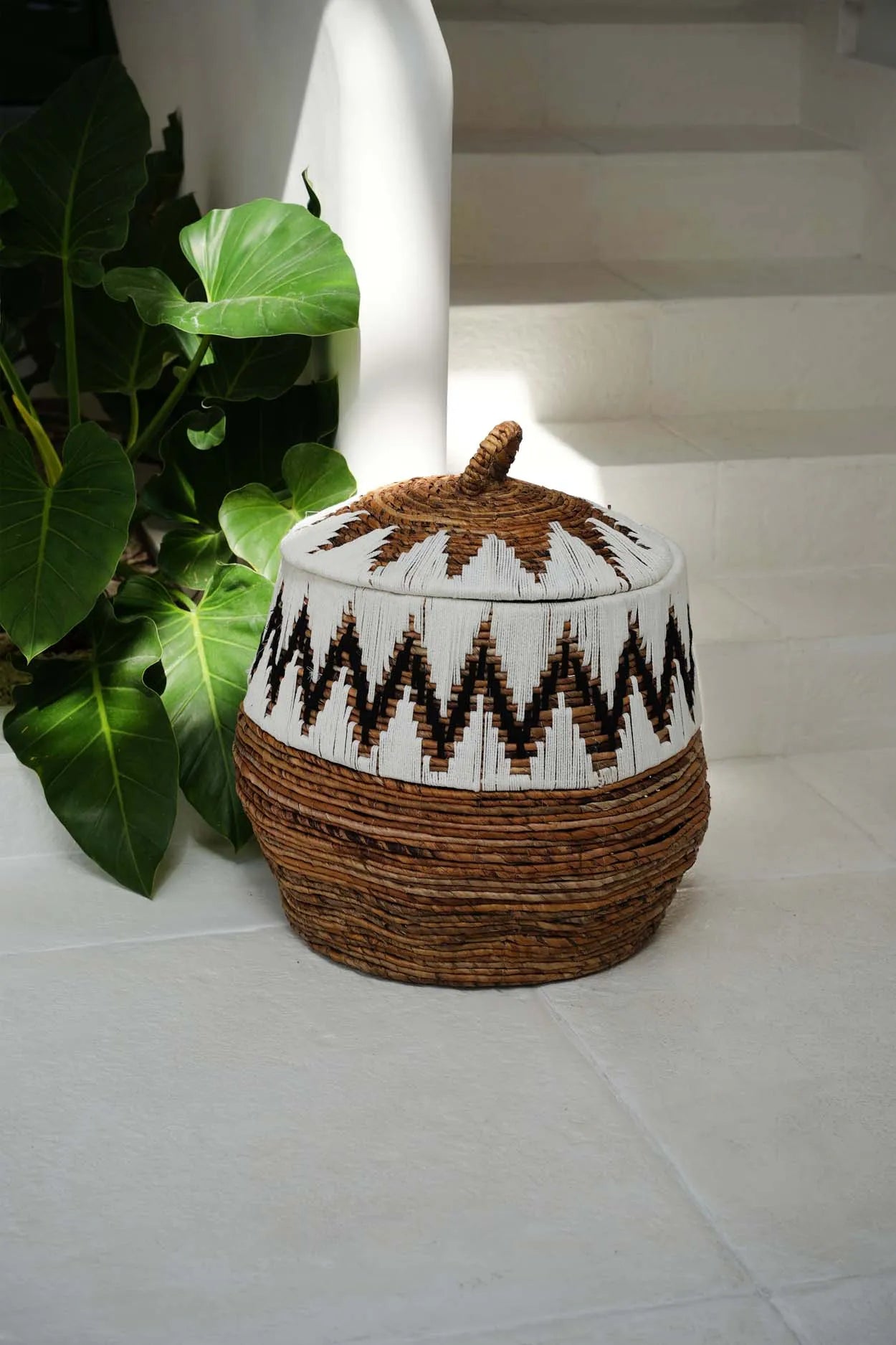 The Little Bay Beach Basket - Natural White - L - Remood furniture living
