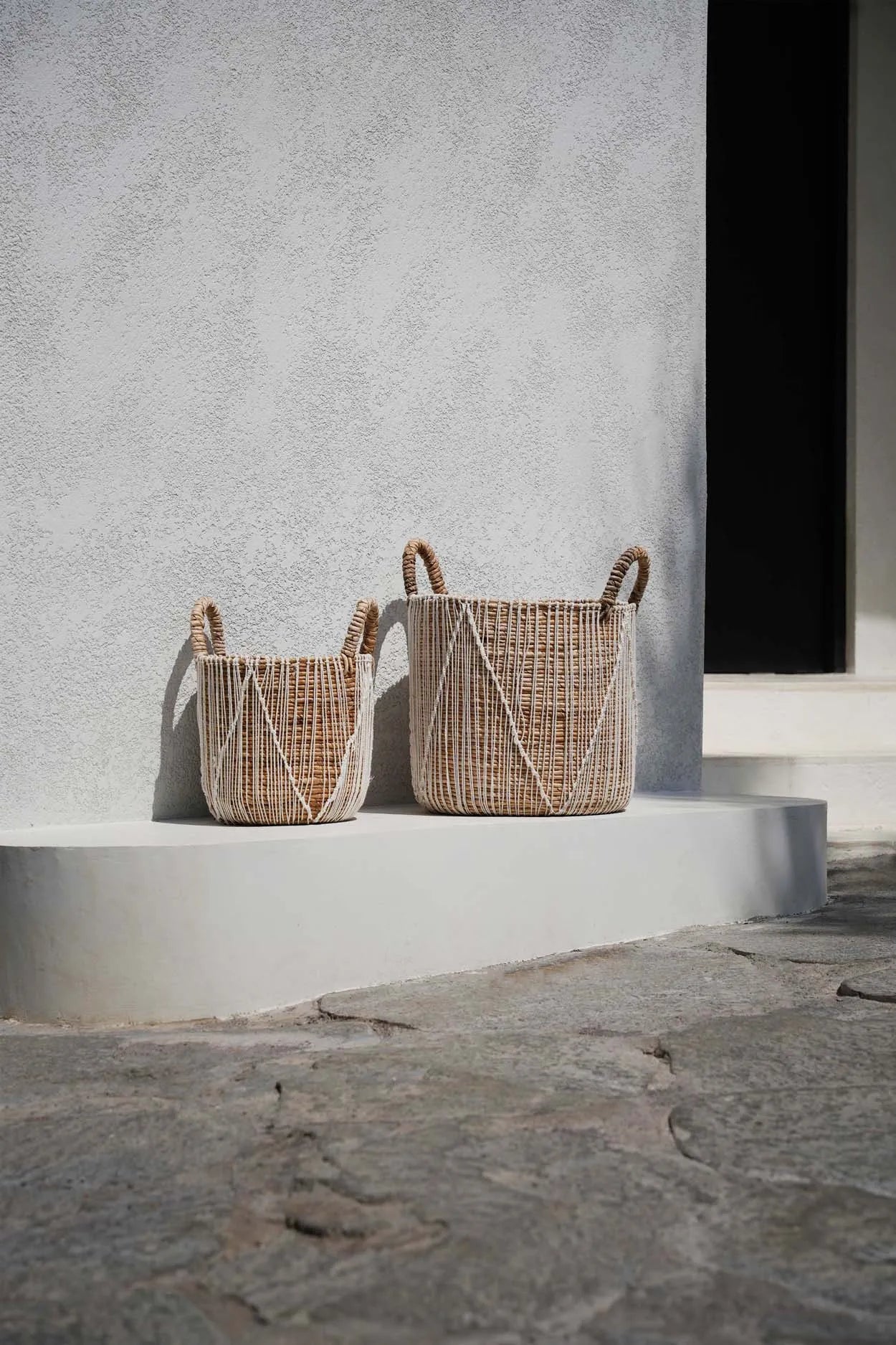 The Straight Stitched Macrame Basket - Small - Remood furniture living