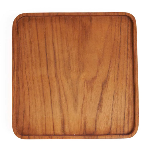 The Teak Square Plate  - Natural - M - Remood furniture living