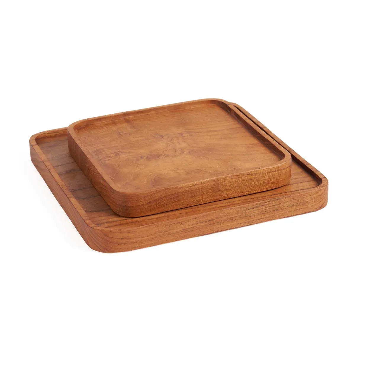 The Teak Square Plate - Natural - XS - Remood furniture living