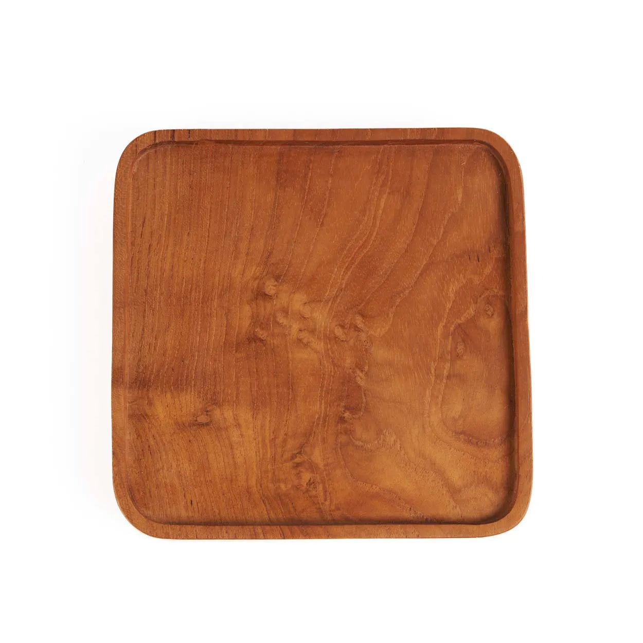 The Teak Square Plate - Natural - XS - Remood furniture living