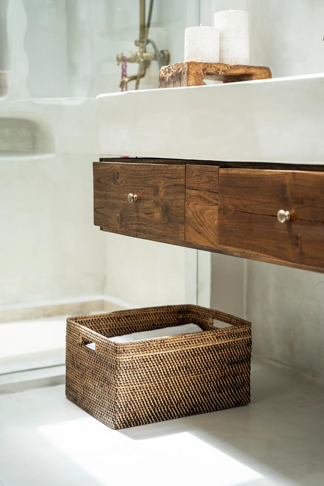 The Colonial Magazine Basket - Natural Brown - XL - Remood furniture living