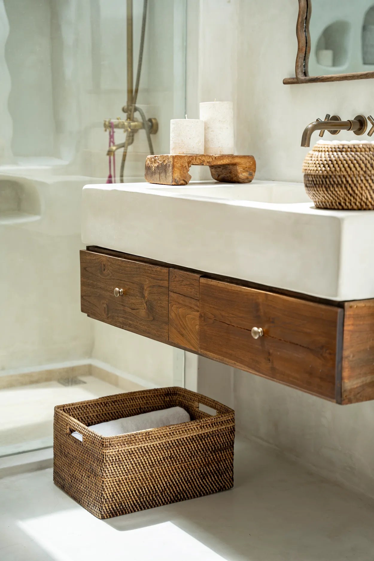 The Colonial Magazine Basket - Natural Brown - L - Remood furniture living
