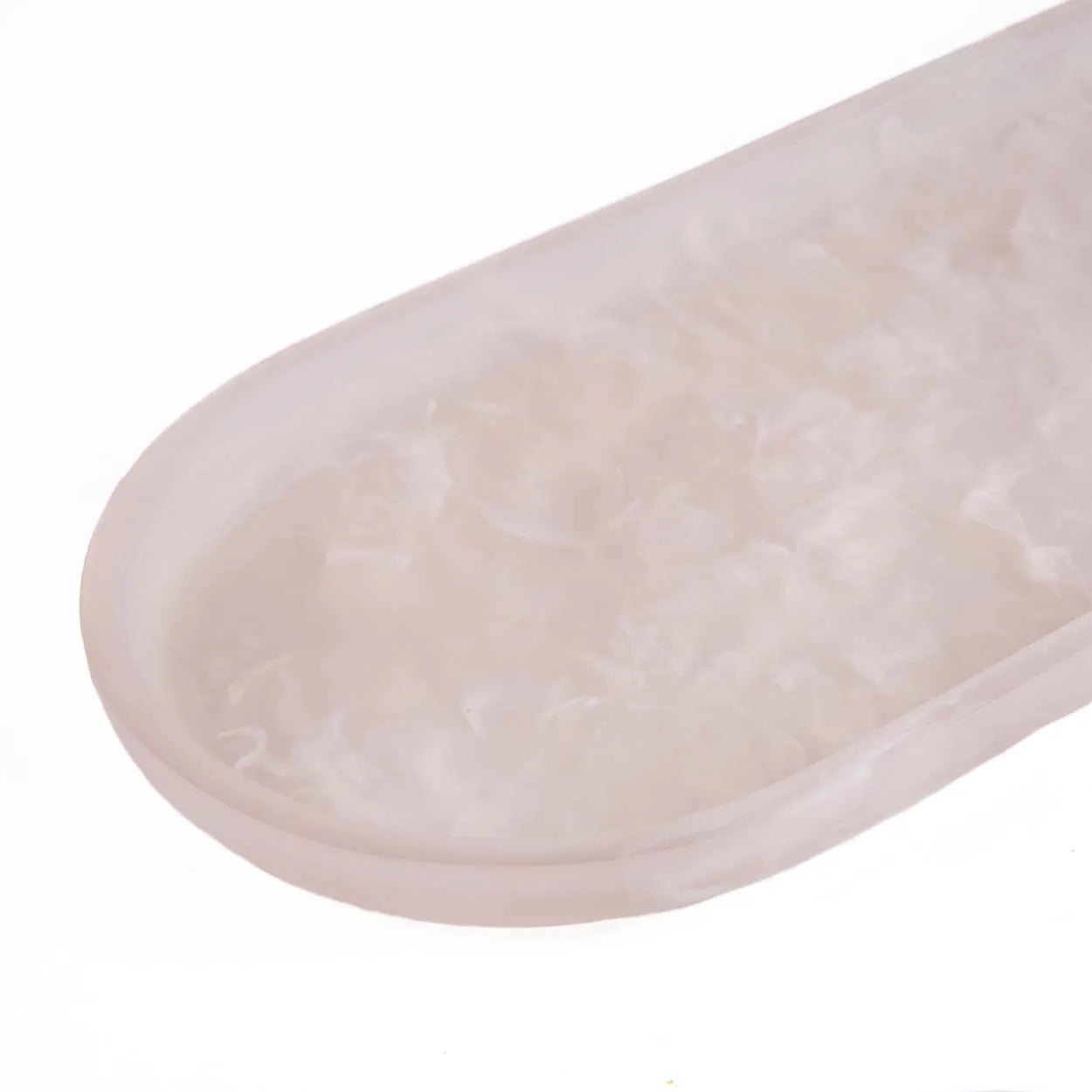 The Resin Oval Plate - Pink White - Remood furniture living