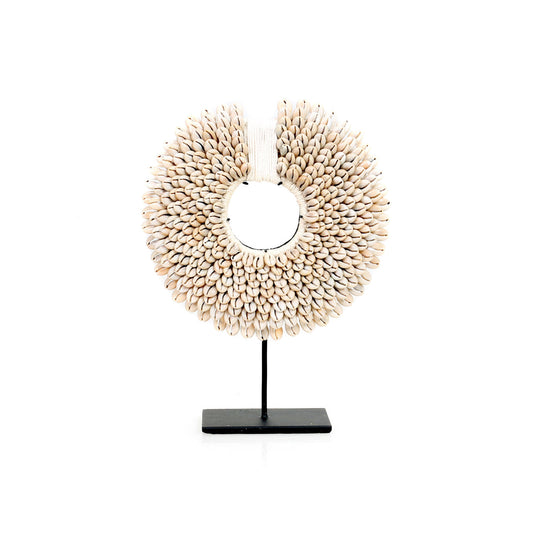 The Papua Shell Disc on Stand - White - S - Remood furniture living