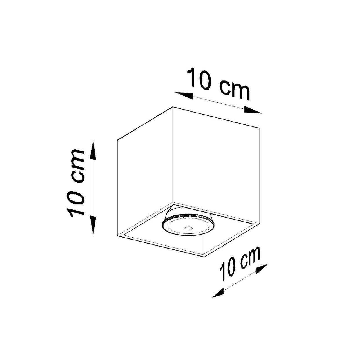 Ceiling lamp QUAD 1 black