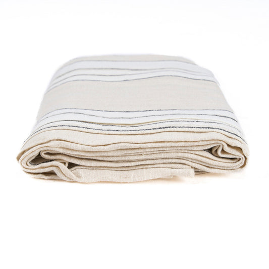 The Provence Tablecloth - Natural Black White - 150x300