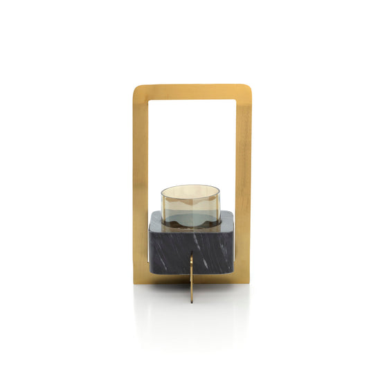 The Marbre d’Or Candle Holder - Gold Black - M