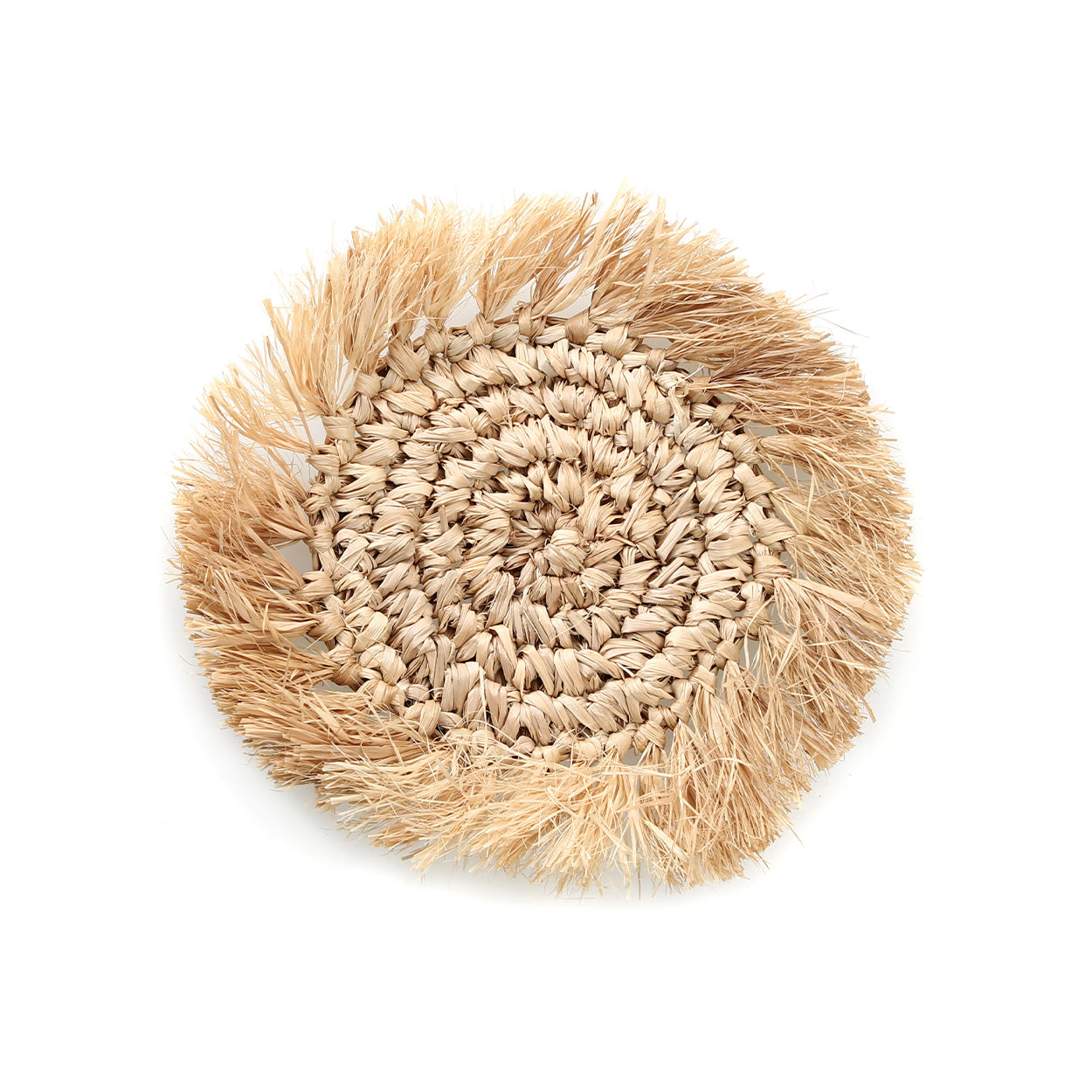The Fringe Raffia Coaster - Naturale