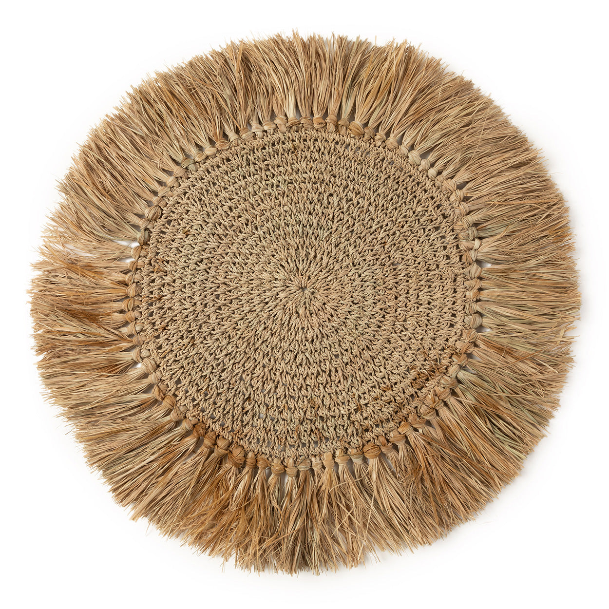 Set de table en raphia crocheté - Naturel