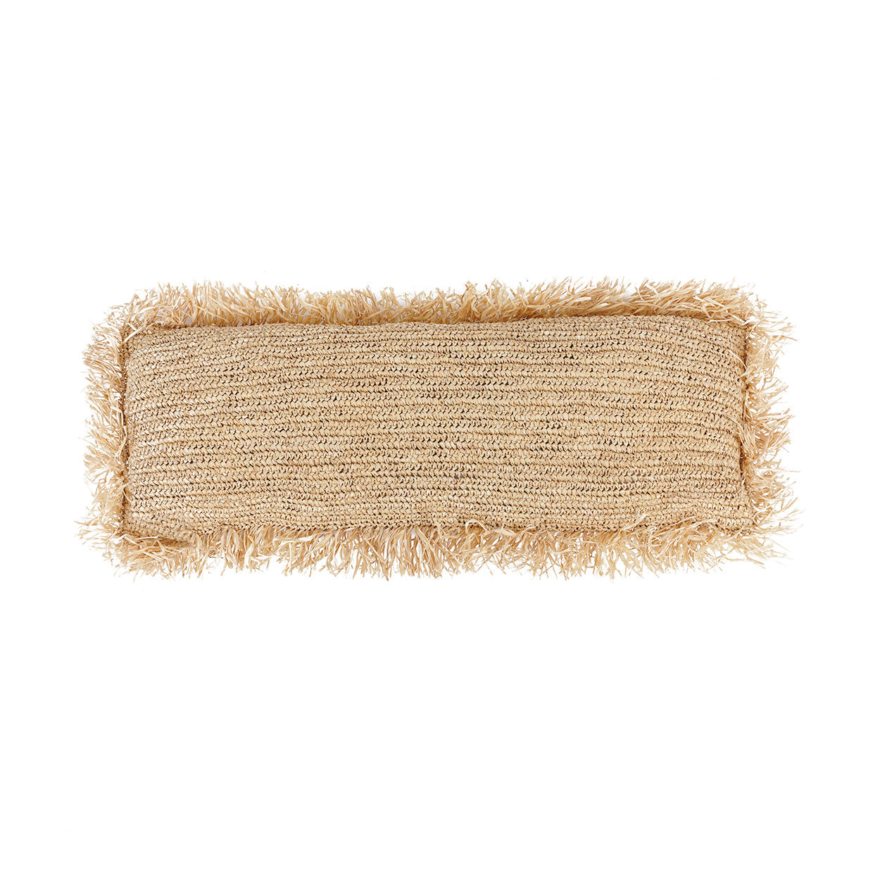 Fodera per cuscino in rafia rettangolare - Naturale - 35x100
