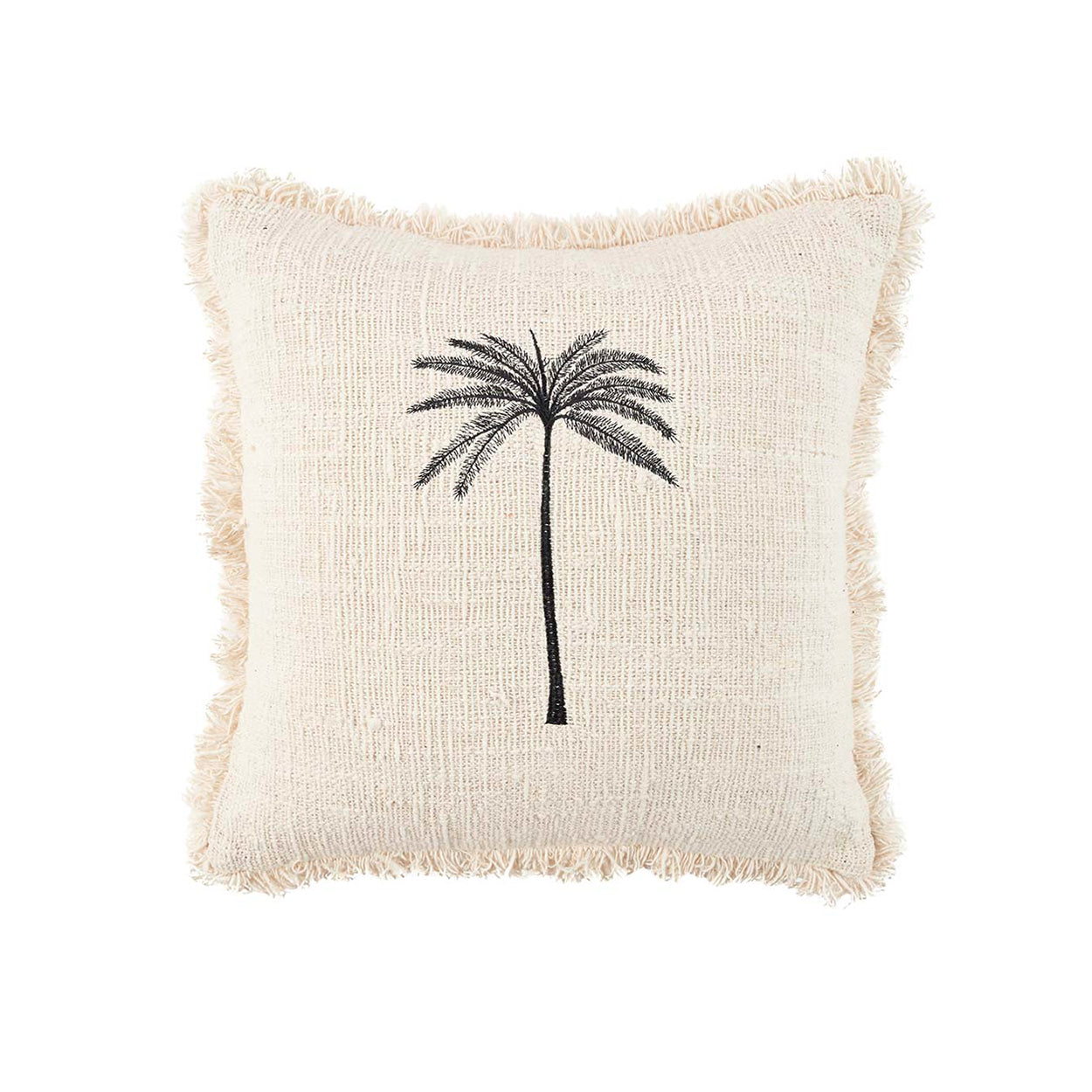 Housse de coussin Gili Palm - Noir naturel