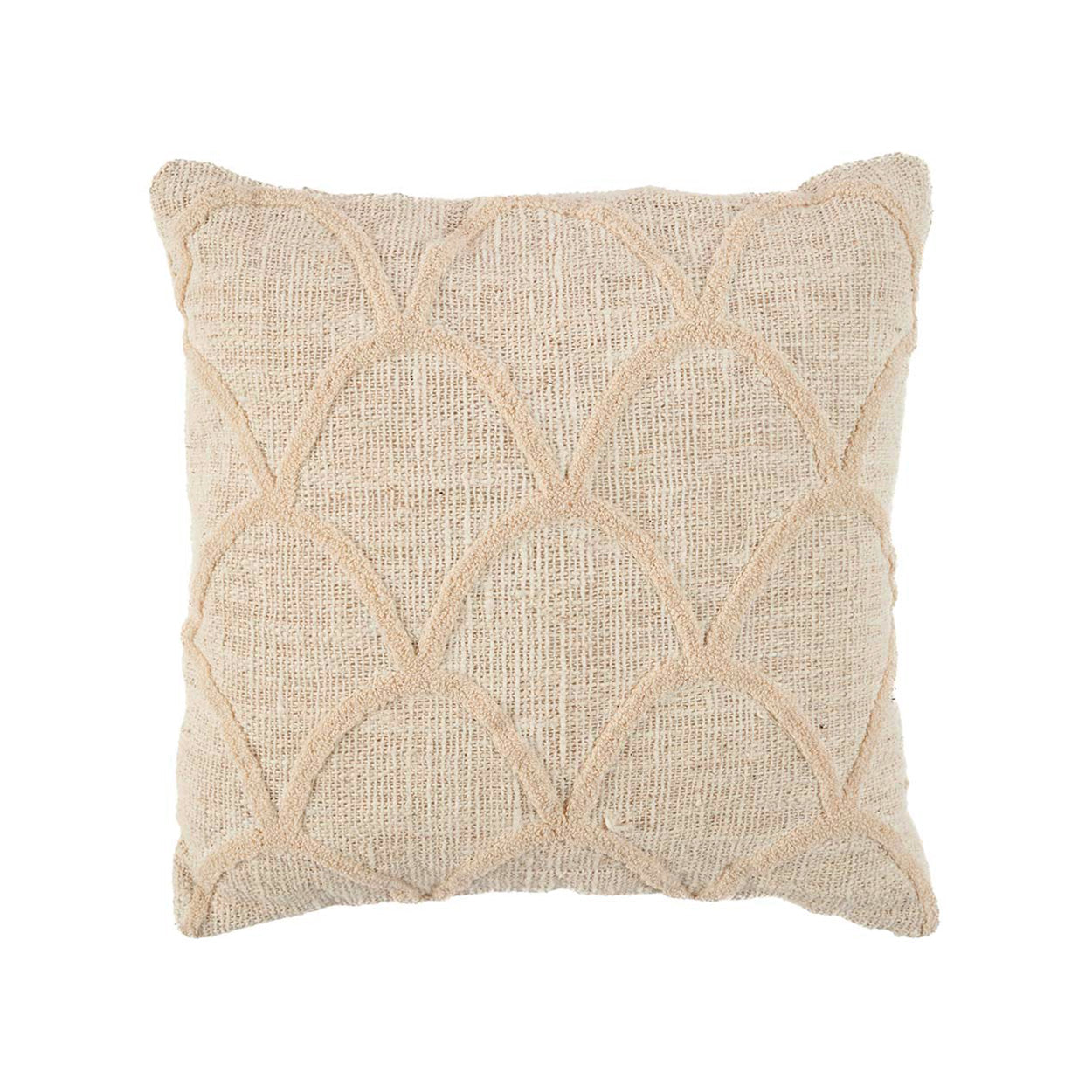 Federa per cuscino Sahara in cotone naturale 50x50cm, tessuto a mano, motivo Boho Desert