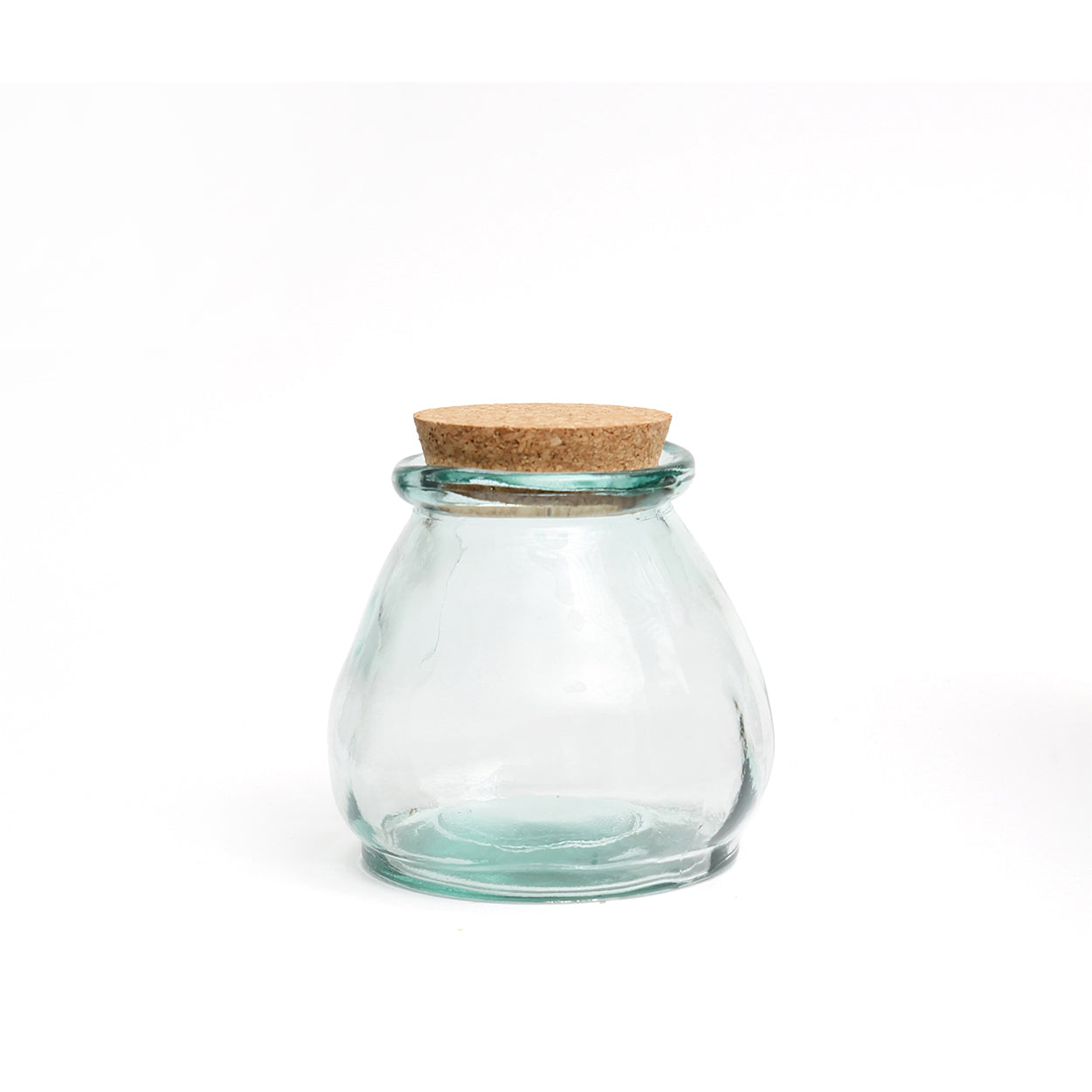 Pot en verre Belly - Bleu - S
