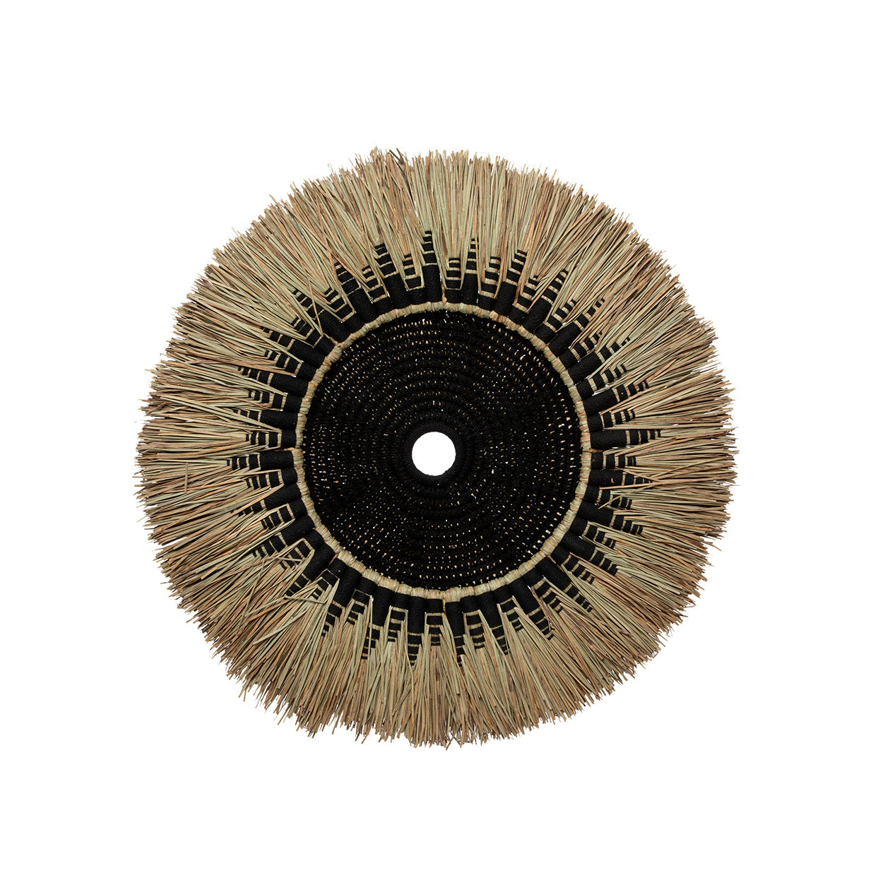 The Raffia Macramé Wall Deco - Black Natural