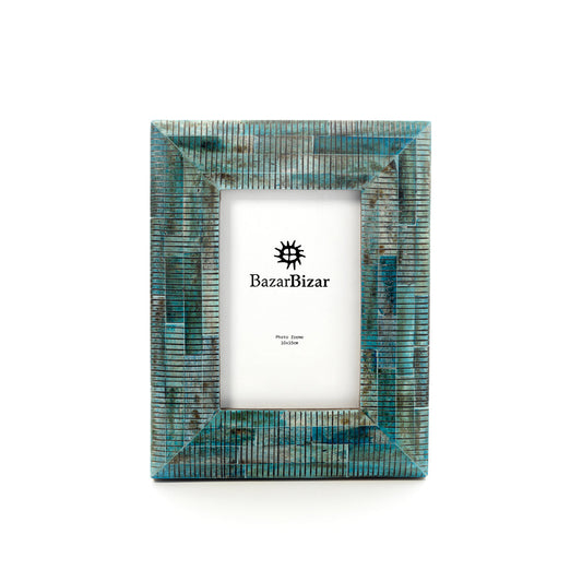 The Ocean Ripple Frame - Turquoise - 10x15