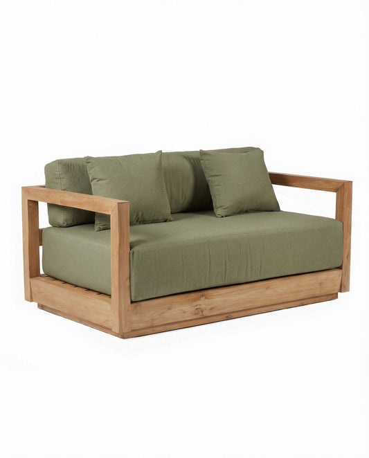 The Umalas Two Seater Sofa - Outdoor - Green Alga