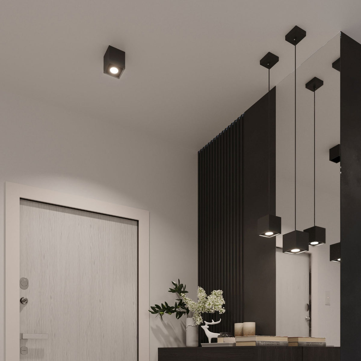 Pendant lamp QUAD 1 black