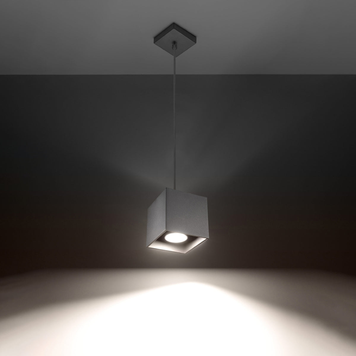 Pendant lamp QUAD 1 grey