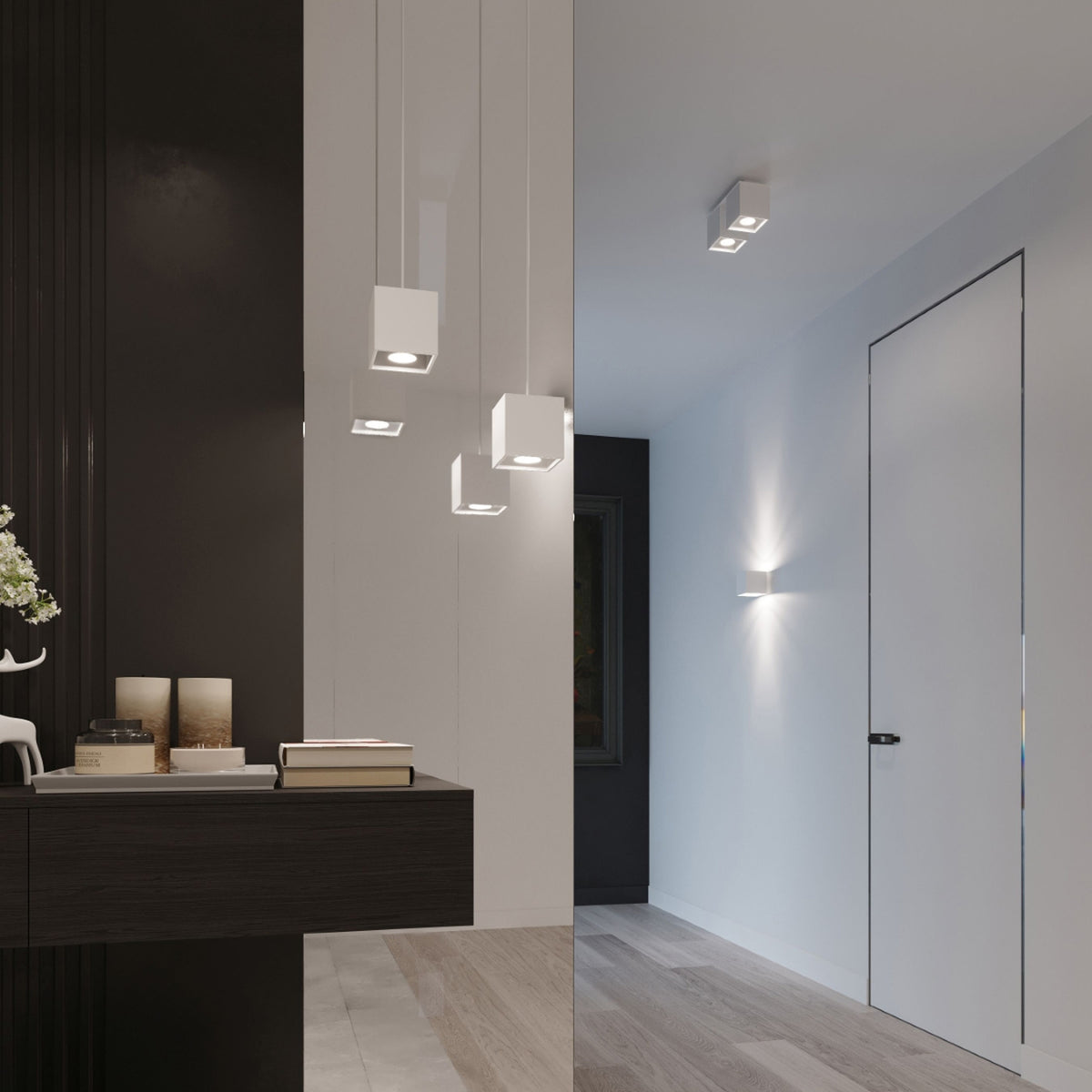 Pendant lamp QUAD 1 white