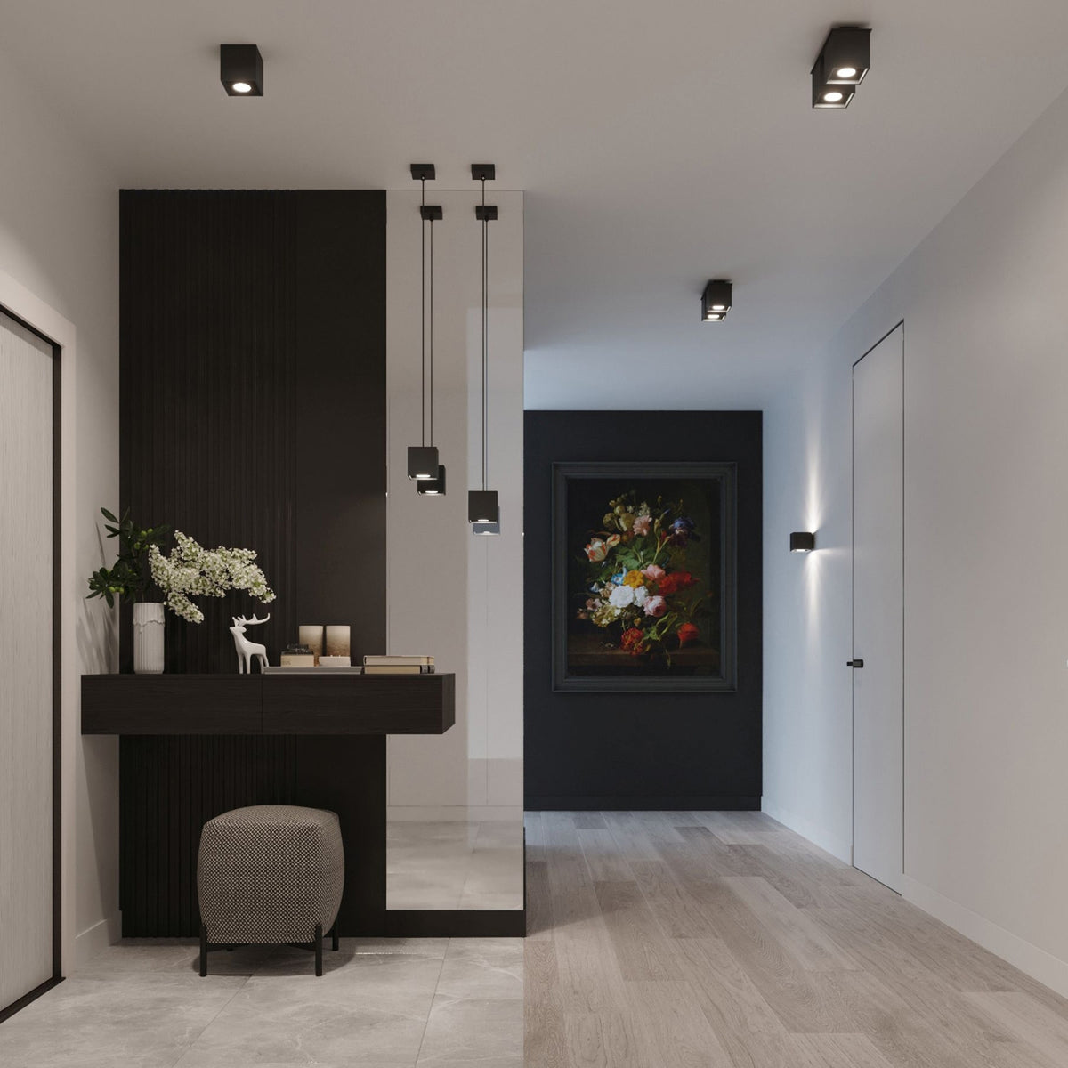 Ceiling lamp QUAD 2 black