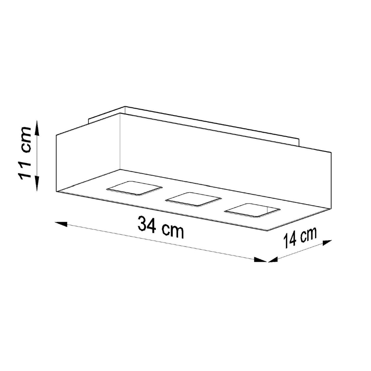 Ceiling lamp MONO 3 black