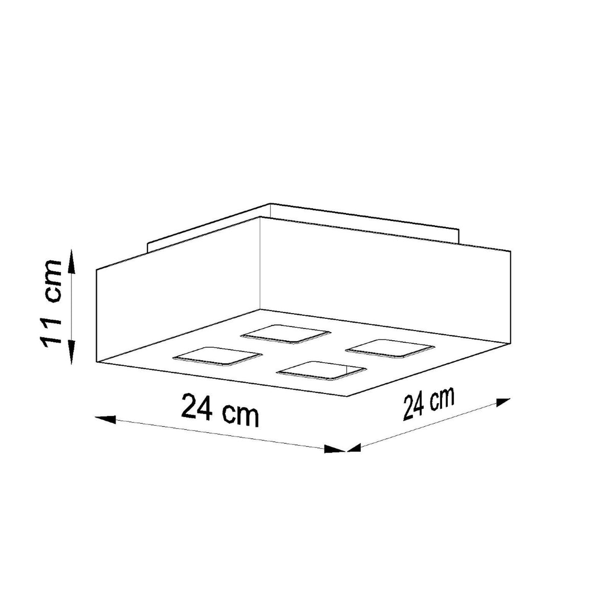 Ceiling lamp MONO 4 black