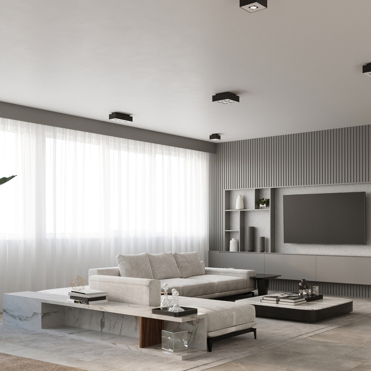 Ceiling lamp MONO 4 black