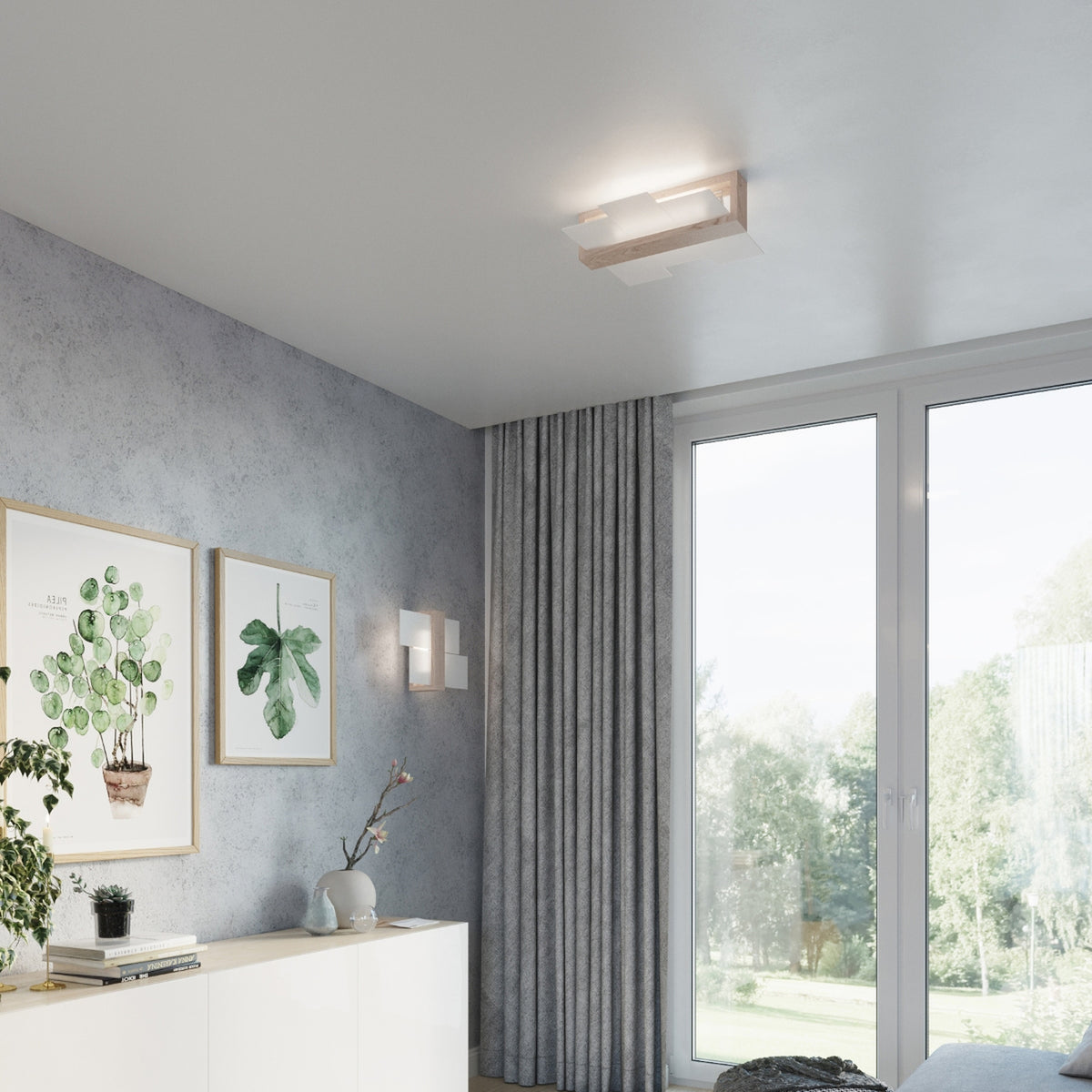 Wall lamp FENIKS 1 natural wood