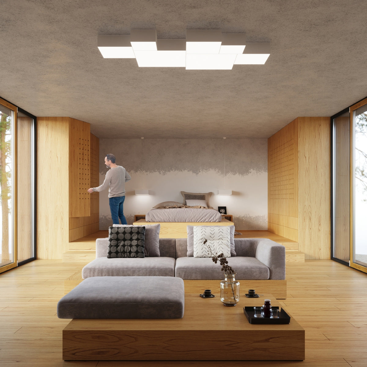 Ceiling lamp HORUS 45 white