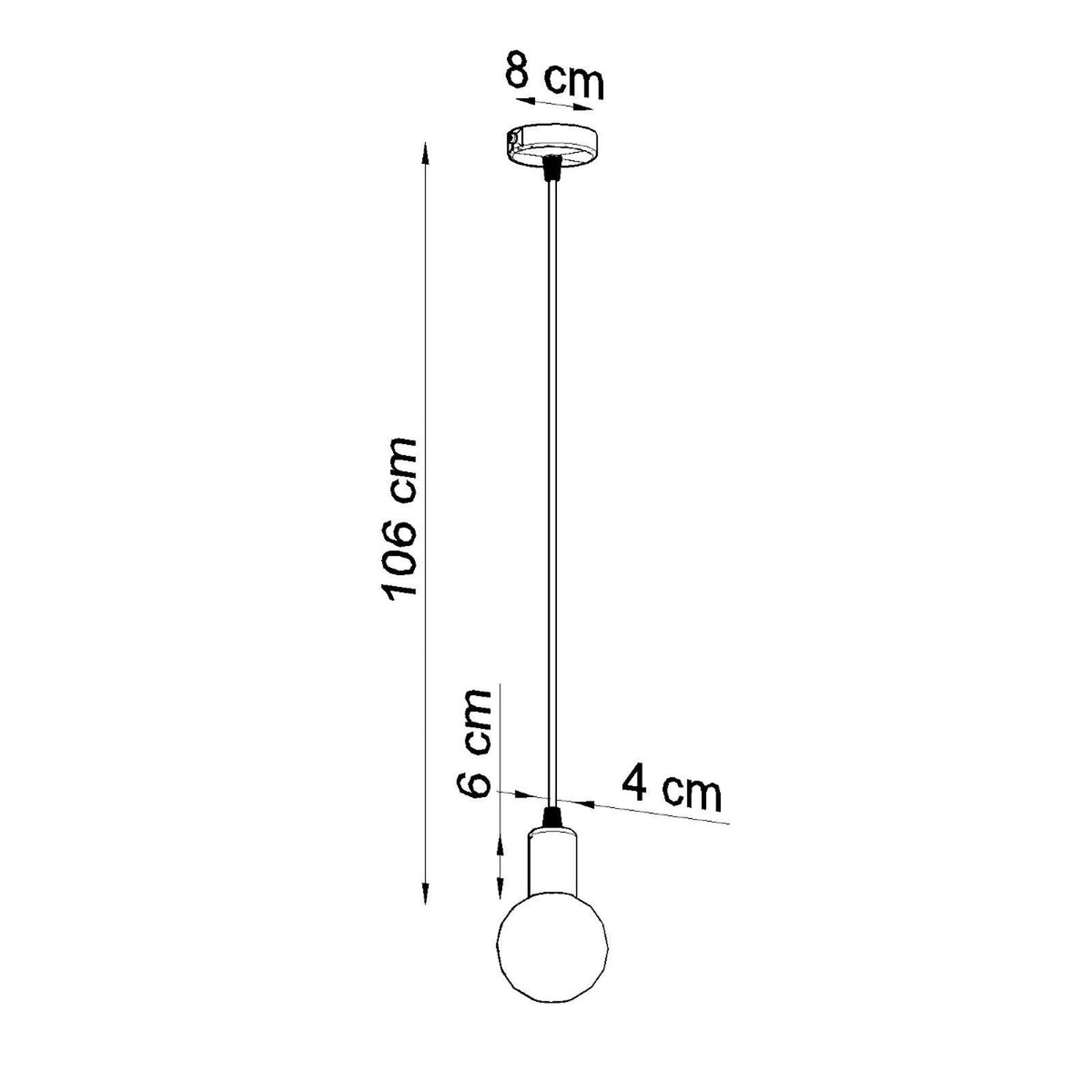 Pendant lamp EDISON black