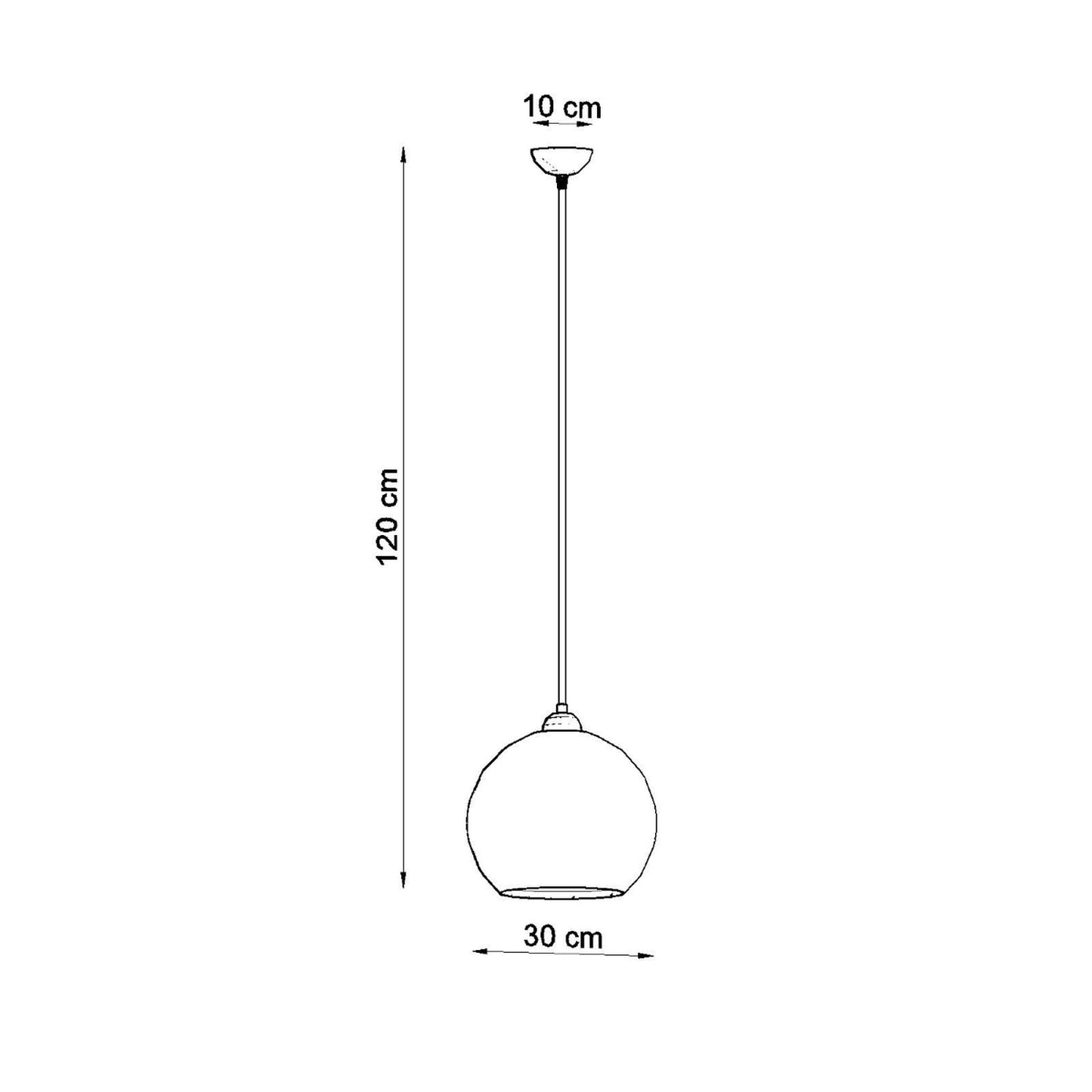 Pendant lamp BALL transparent