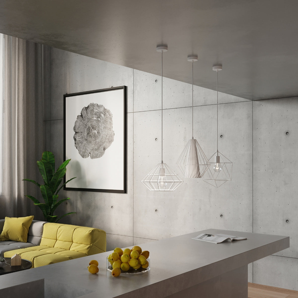Pendant lamp UMBERTO white