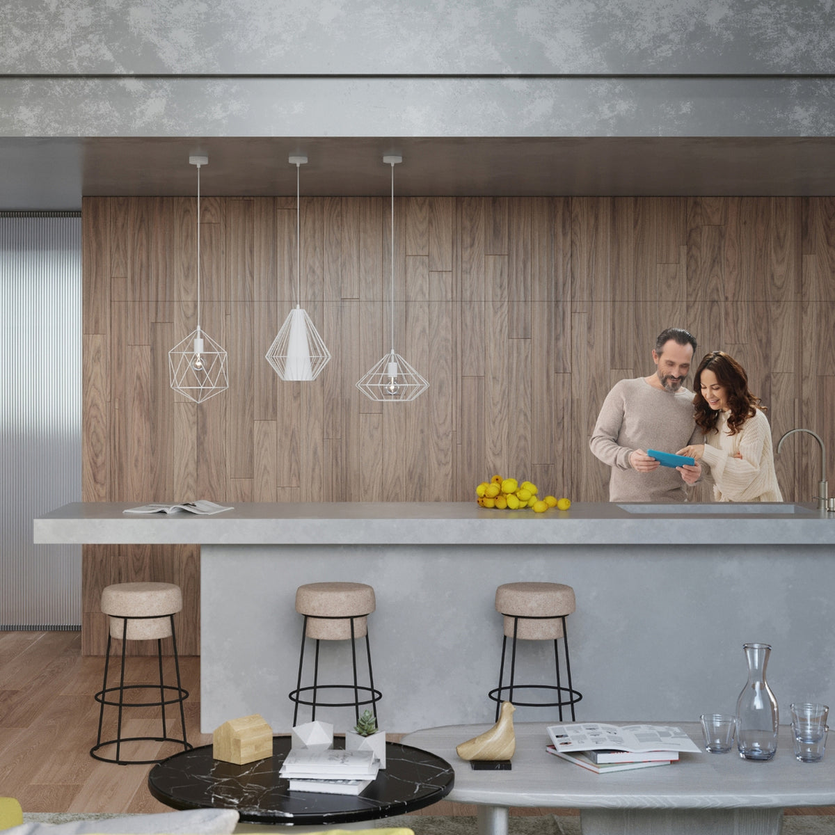 Pendant lamp UMBERTO white