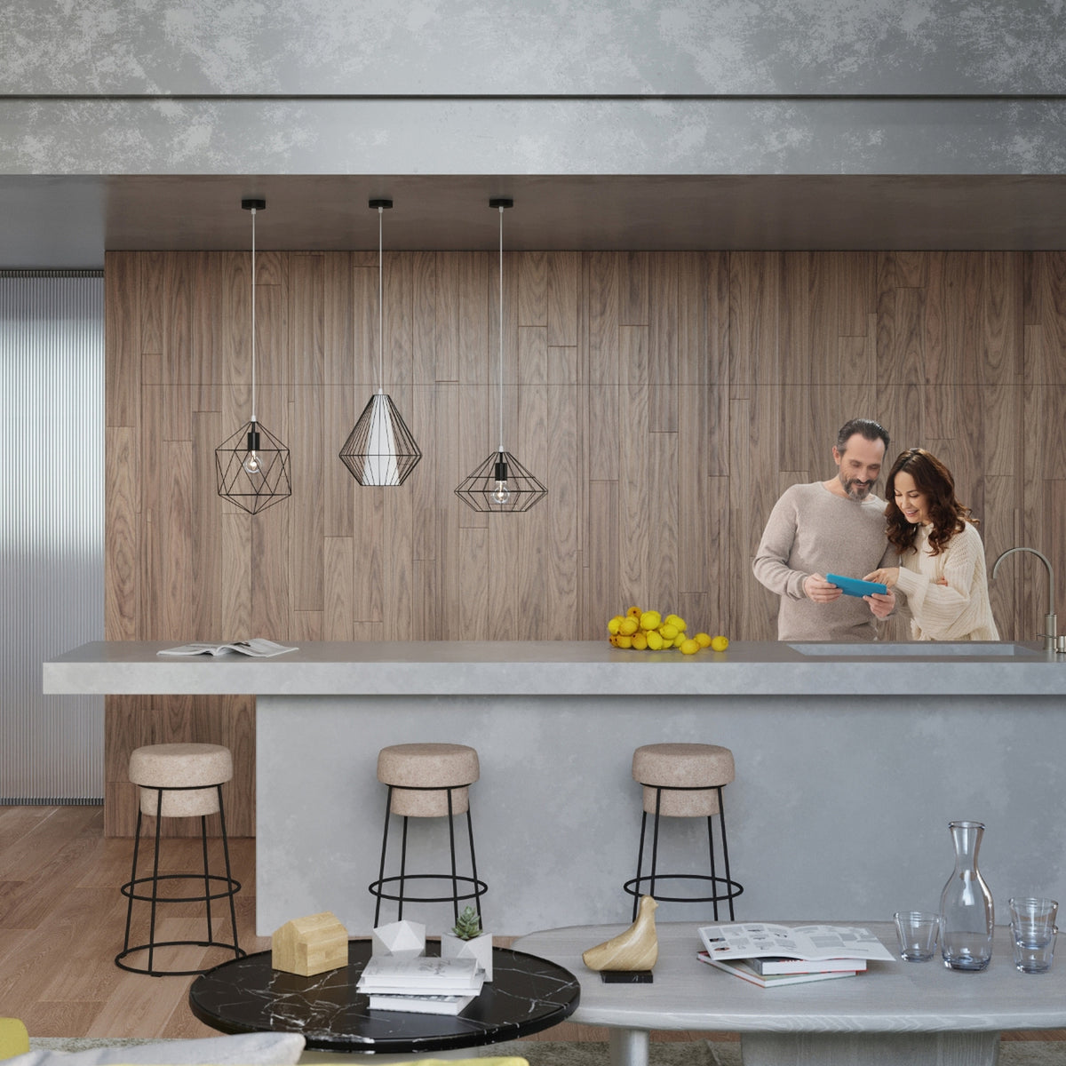Pendant lamp DEMI black