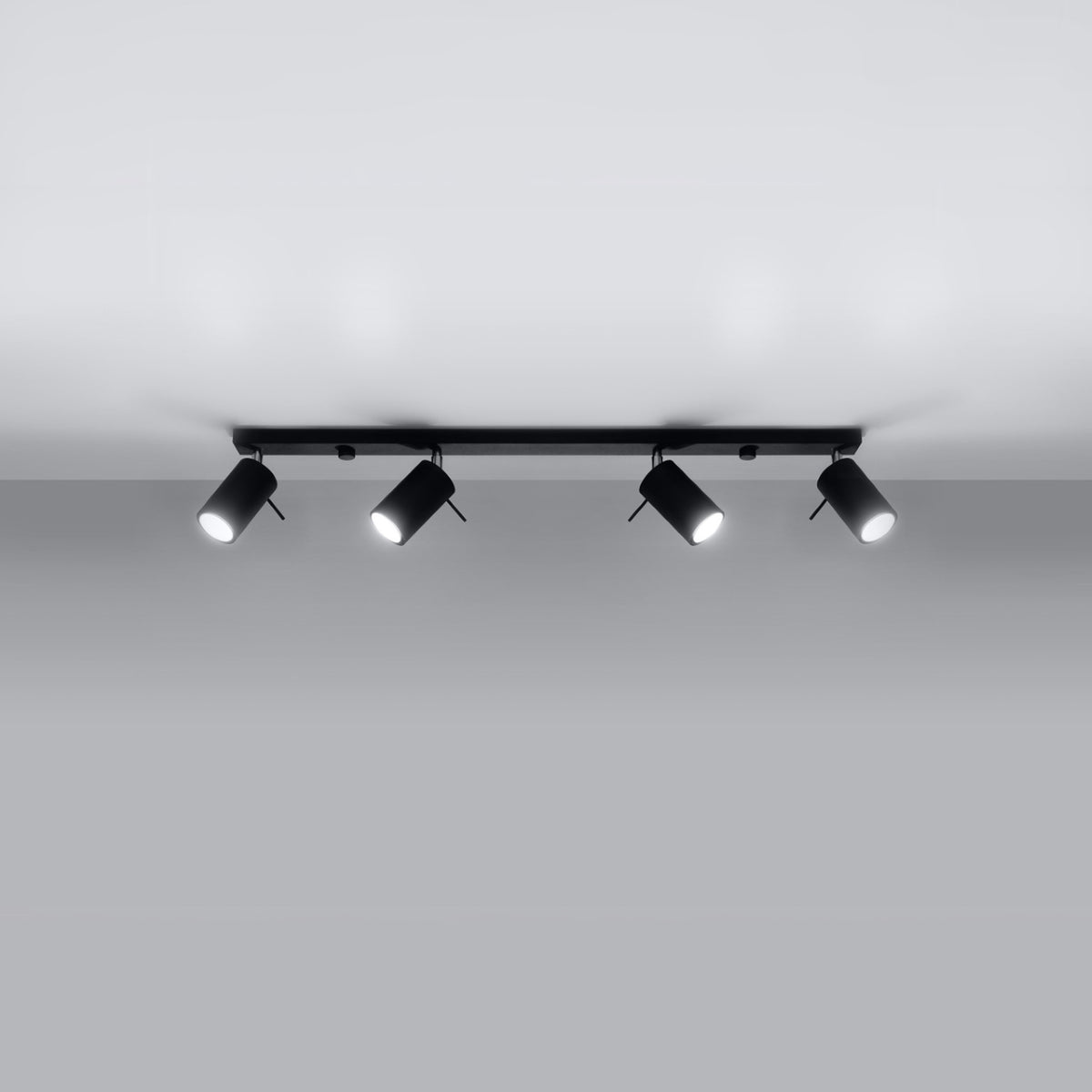 Ceiling lamp RING 4L black