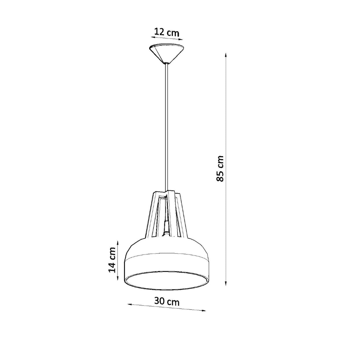 Pendant lamp CASCO black/white