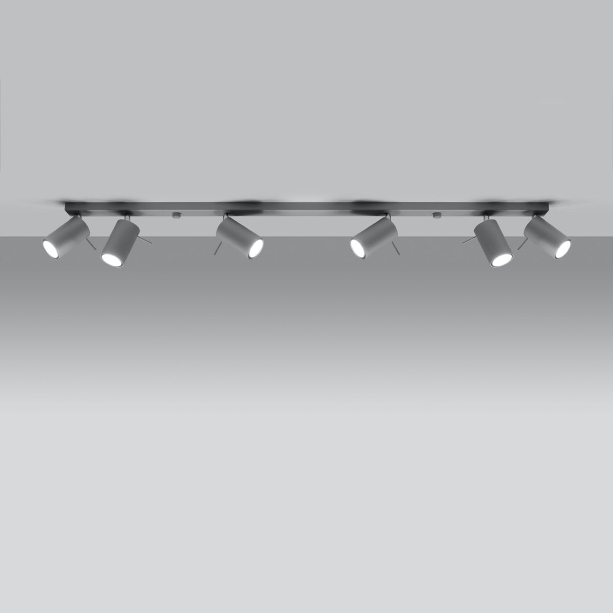 Ceiling lamp RING 6L grey