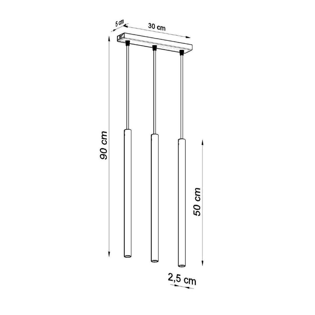 Pendant lamp PASTELO 3 white