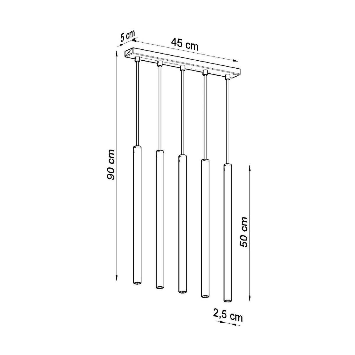 Pendant lamp PASTELO 5 white