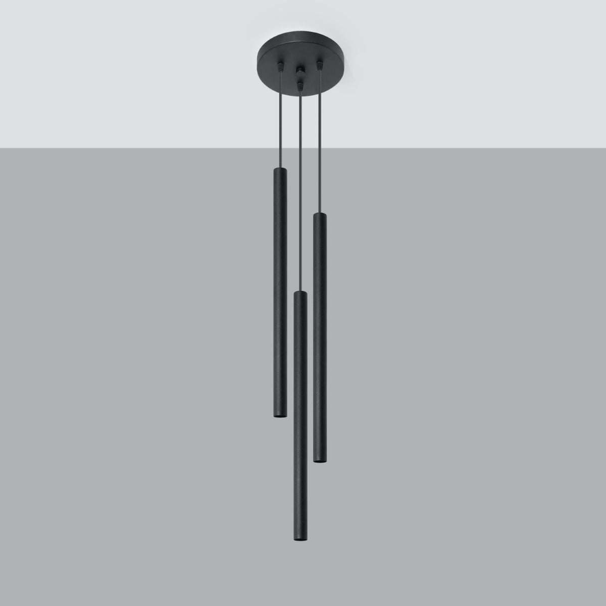 Pendant lamp PASTELO 3P black