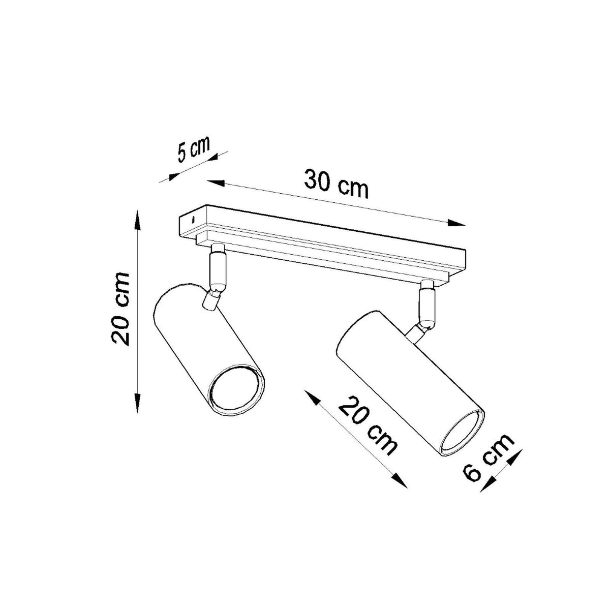 Ceiling lamp DIREZIONE 2 white