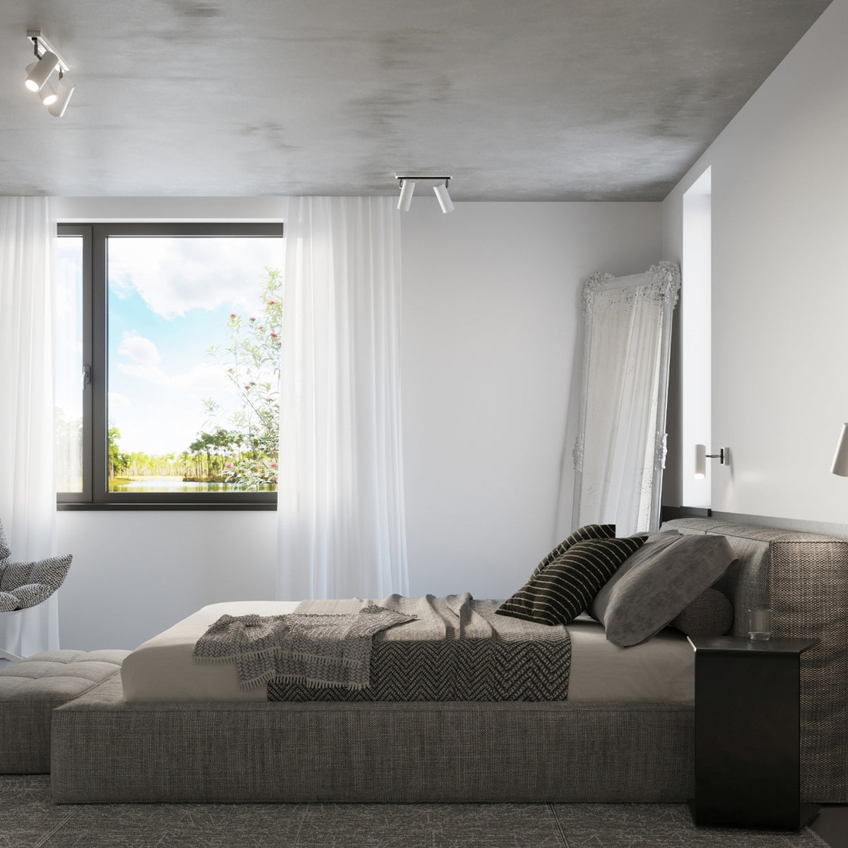 Ceiling lamp DIREZIONE 3 white