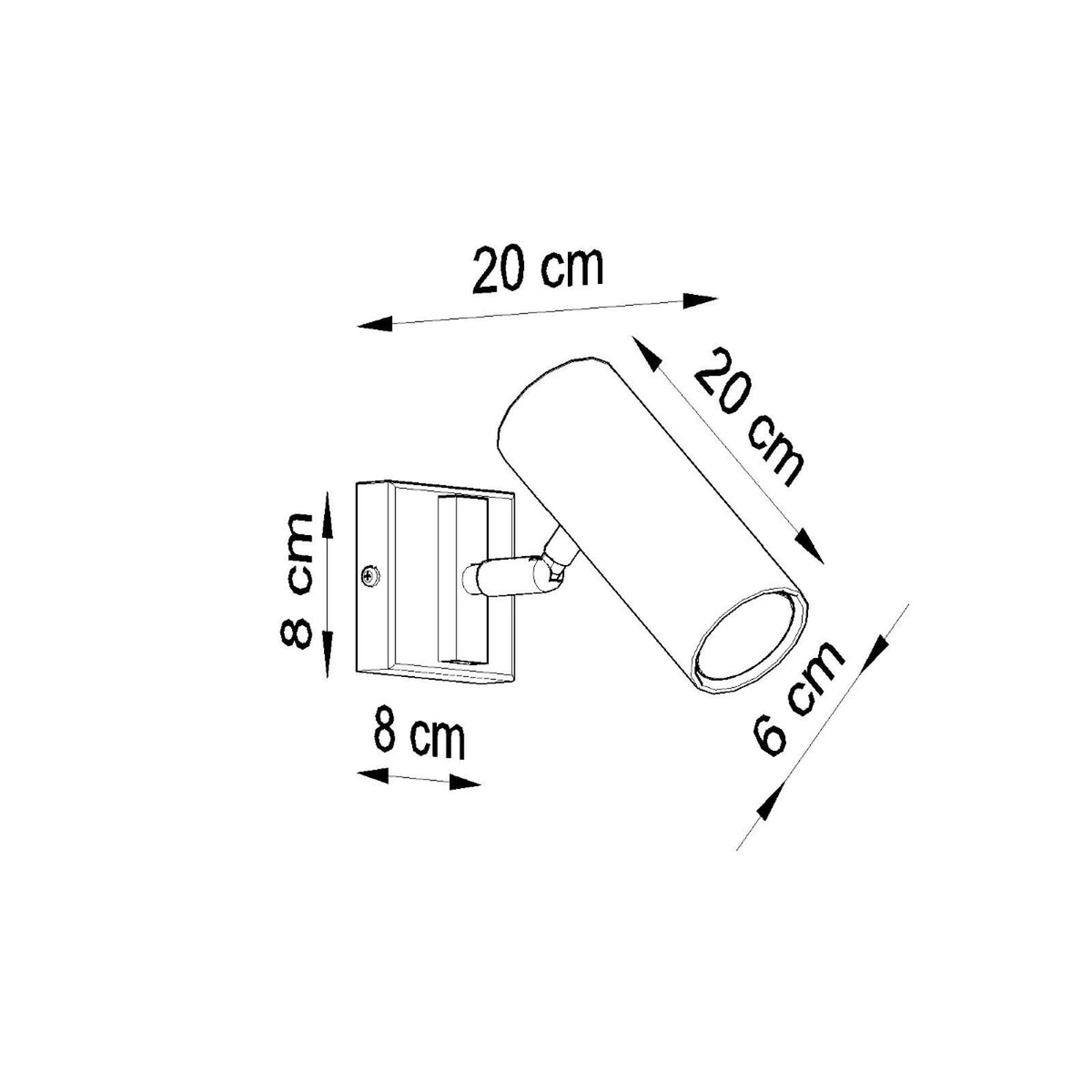 Wall lamp DIREZIONE black